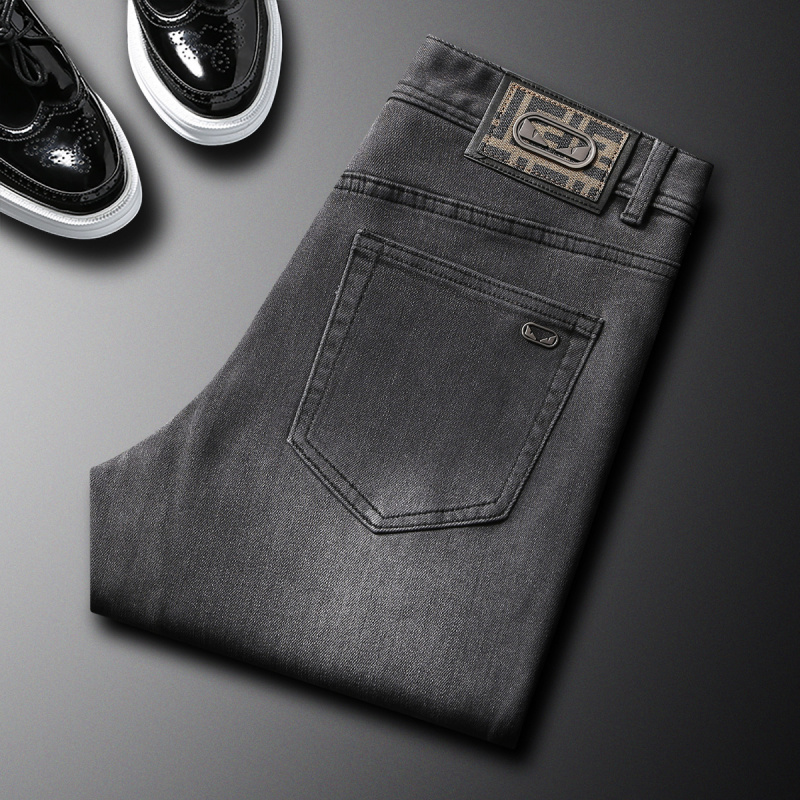 Men'S Fashion Grey Jeans - جينز رجالي ماركة عصرية جديدة لخريف