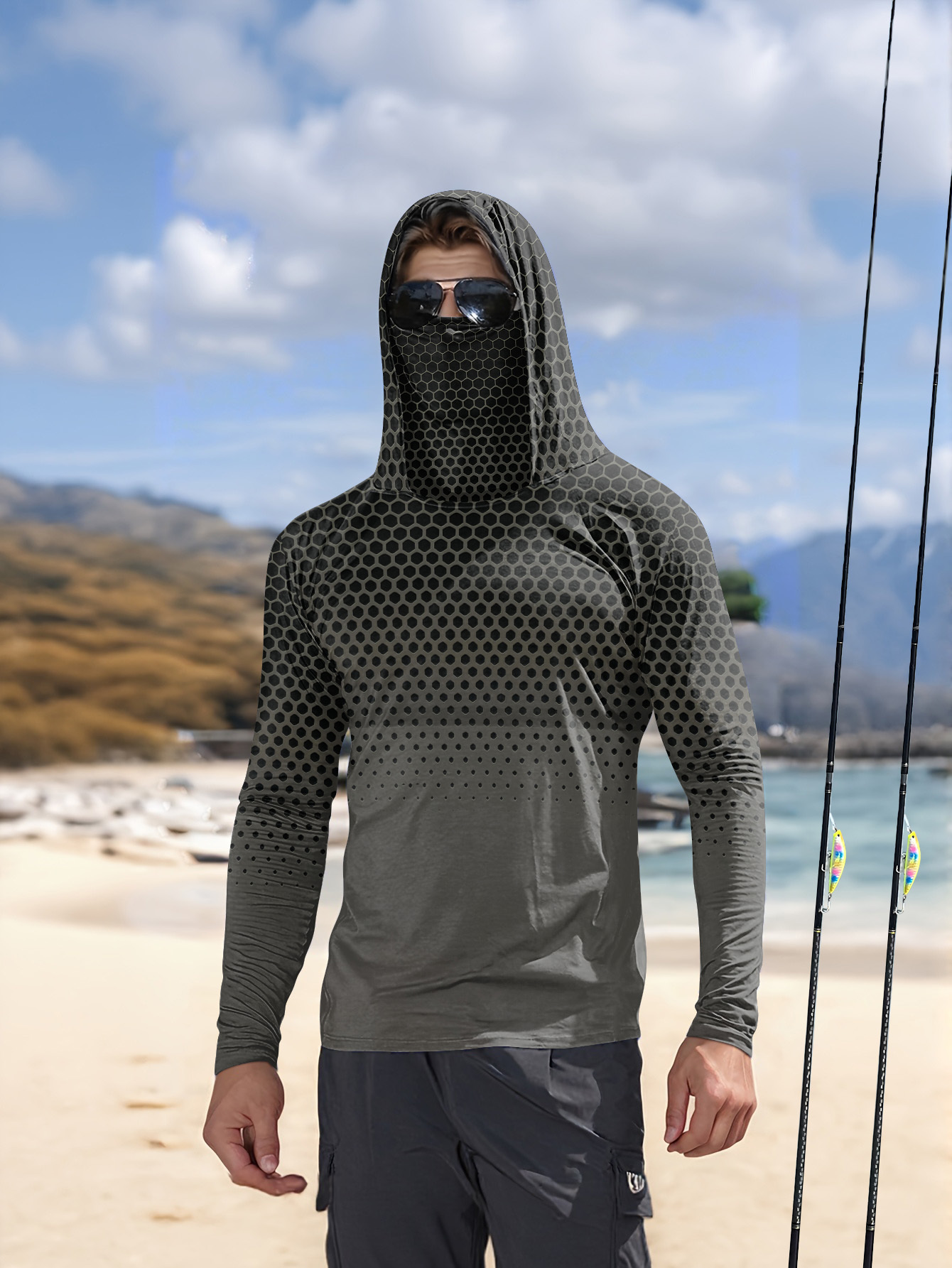 Mens Fashion Summer - قميص صيد رجالي صيفي بعامل حماية