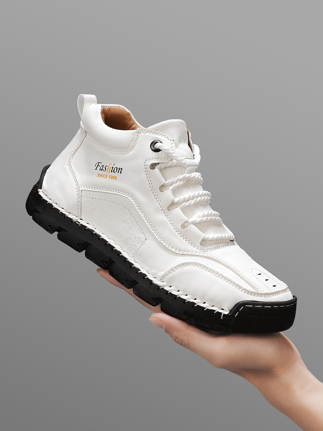 Mens Fashion Trainers - أحذية كاجوال متوسطة الارتفاع مصنوعة يدويًا
