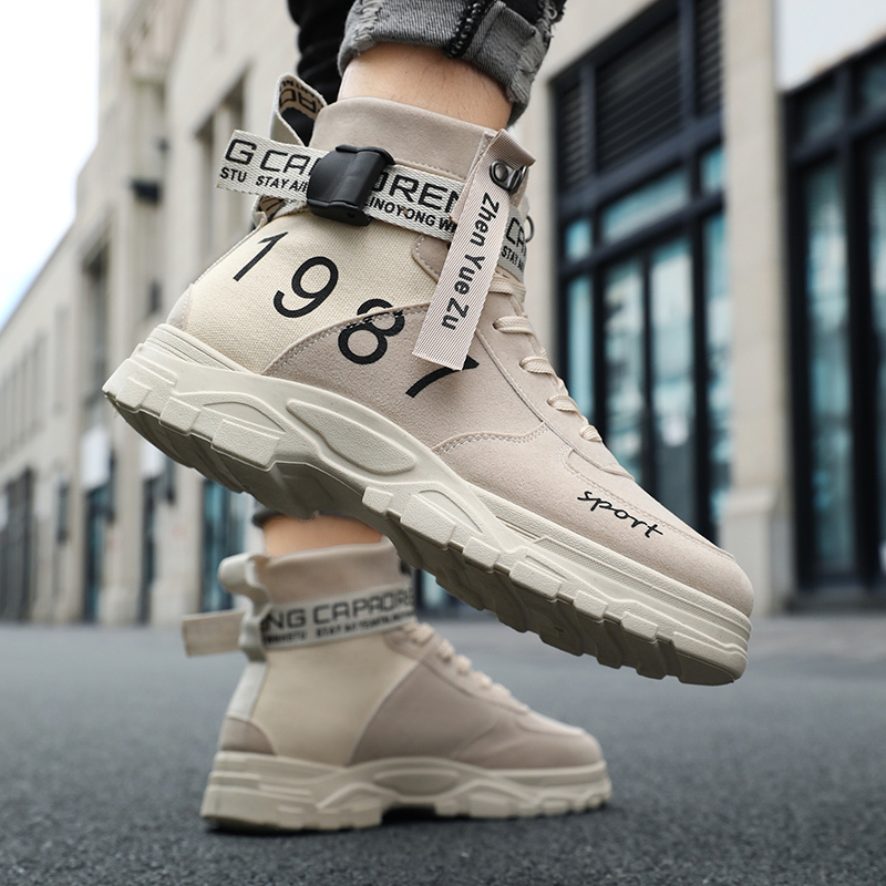 أحذية رجالية عالية الرقبة بلون - مراجعة Men'S Fashion News وسعره