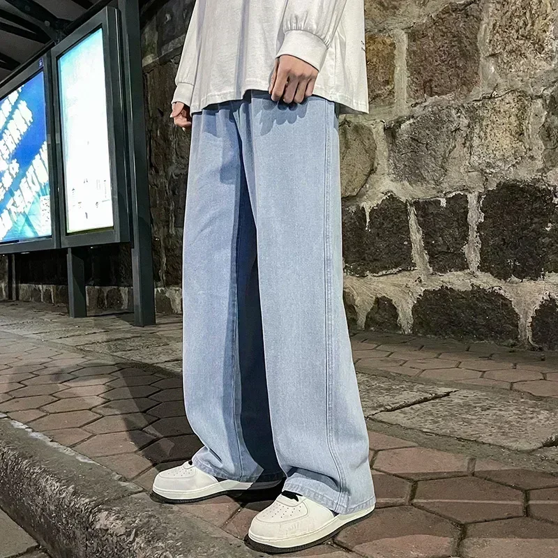 جينز رجالي فضفاض بأسلوب كوري ع - مراجعة Men'S Fashion Grey Jeans وسعره