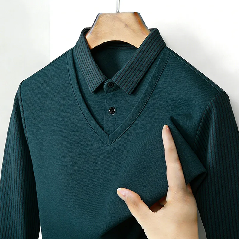 قميص رجالي بياقة مزدوجة وهمية، - مراجعة Mens Fashion Summer وسعره