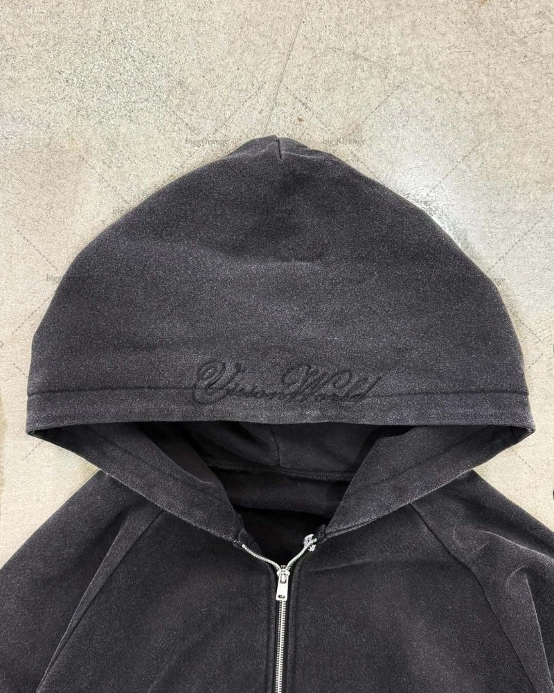 Y2K harajuku القوطية إلكتروني  - مراجعة Mens Fashion Zip Up Hoodies وسعره