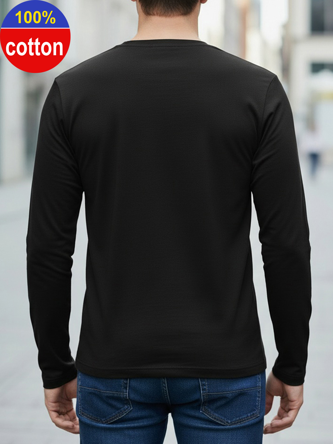 قميص رجالي طويل الأكمام من الق - مراجعة Men'S Fashion T Shirts وسعره