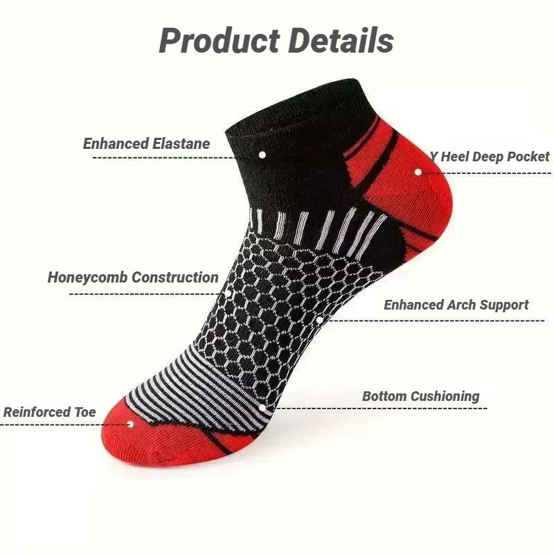 6 أزواج من الجوارب الرياضية ال - مراجعة Socks Ankle Men وسعره