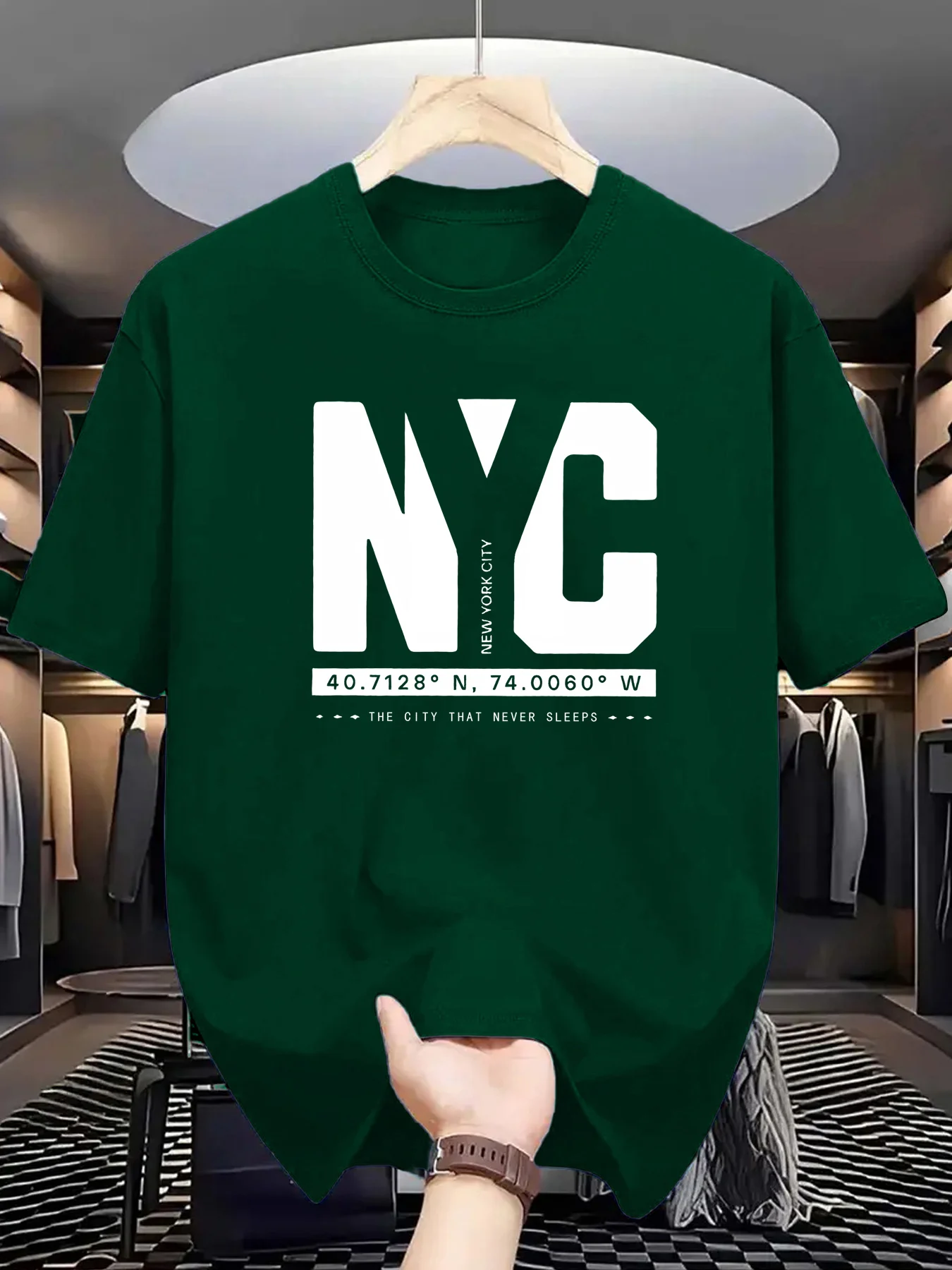تي شيرت رجالي صيفي عصري فضفاض  - مراجعة Men'S Fashion New York وسعره