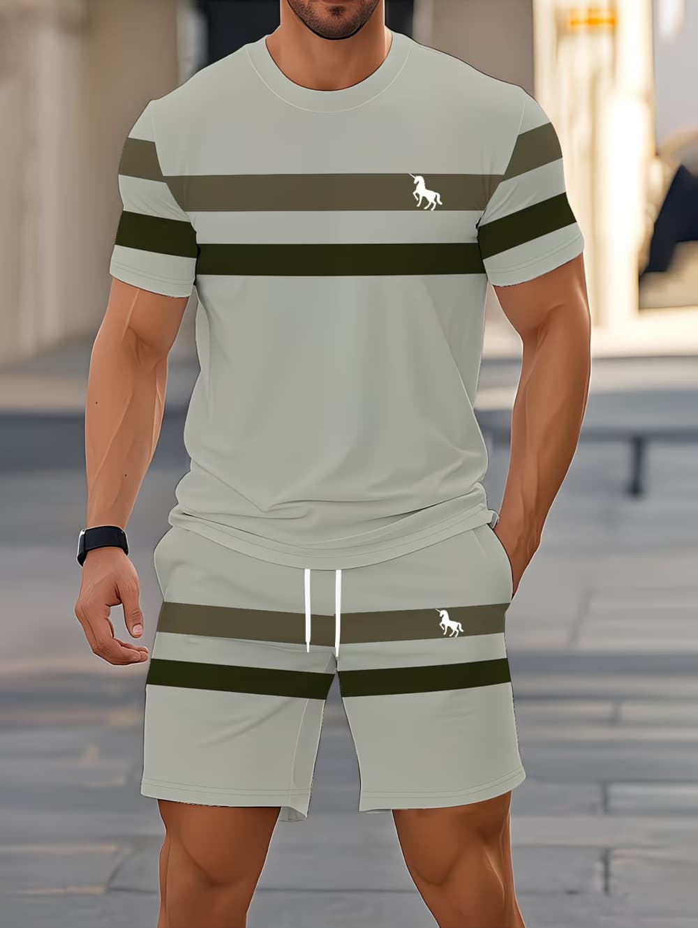 طقم صيفي رجالي مكون من قطعتين: - مراجعة Men'S Fashion Videos وسعره
