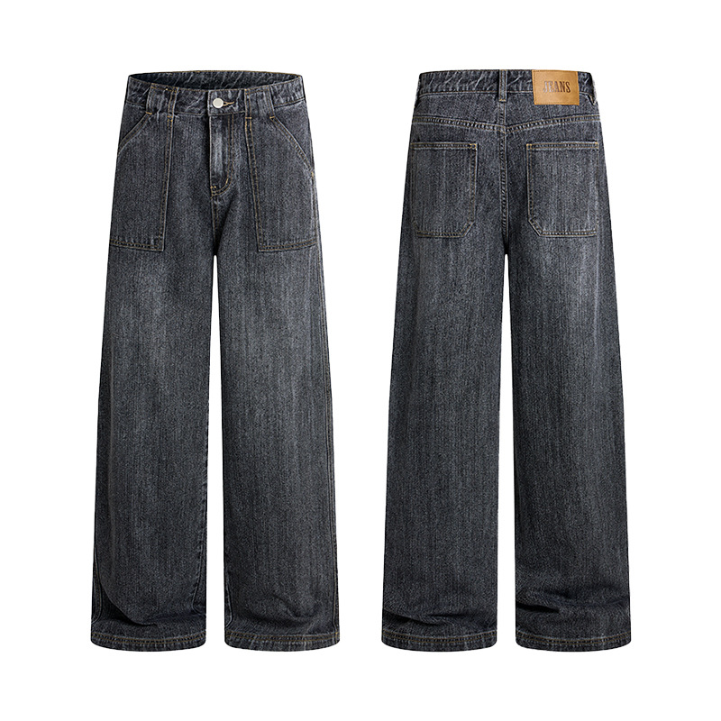بنطلون جينز رجالي عصري جديد بت - مراجعة Men'S Fashion Grey Jeans وسعره