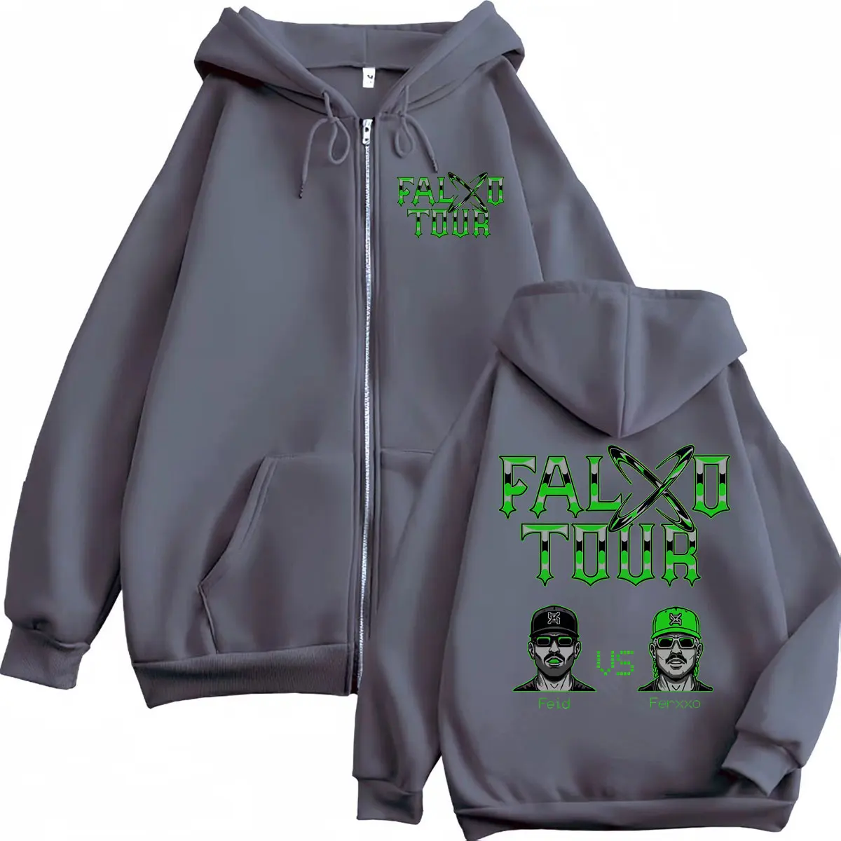 هودي بسحاب Feid Vs Ferxxo Falx - مراجعة Mens Fashion Zip Up Hoodies وسعره