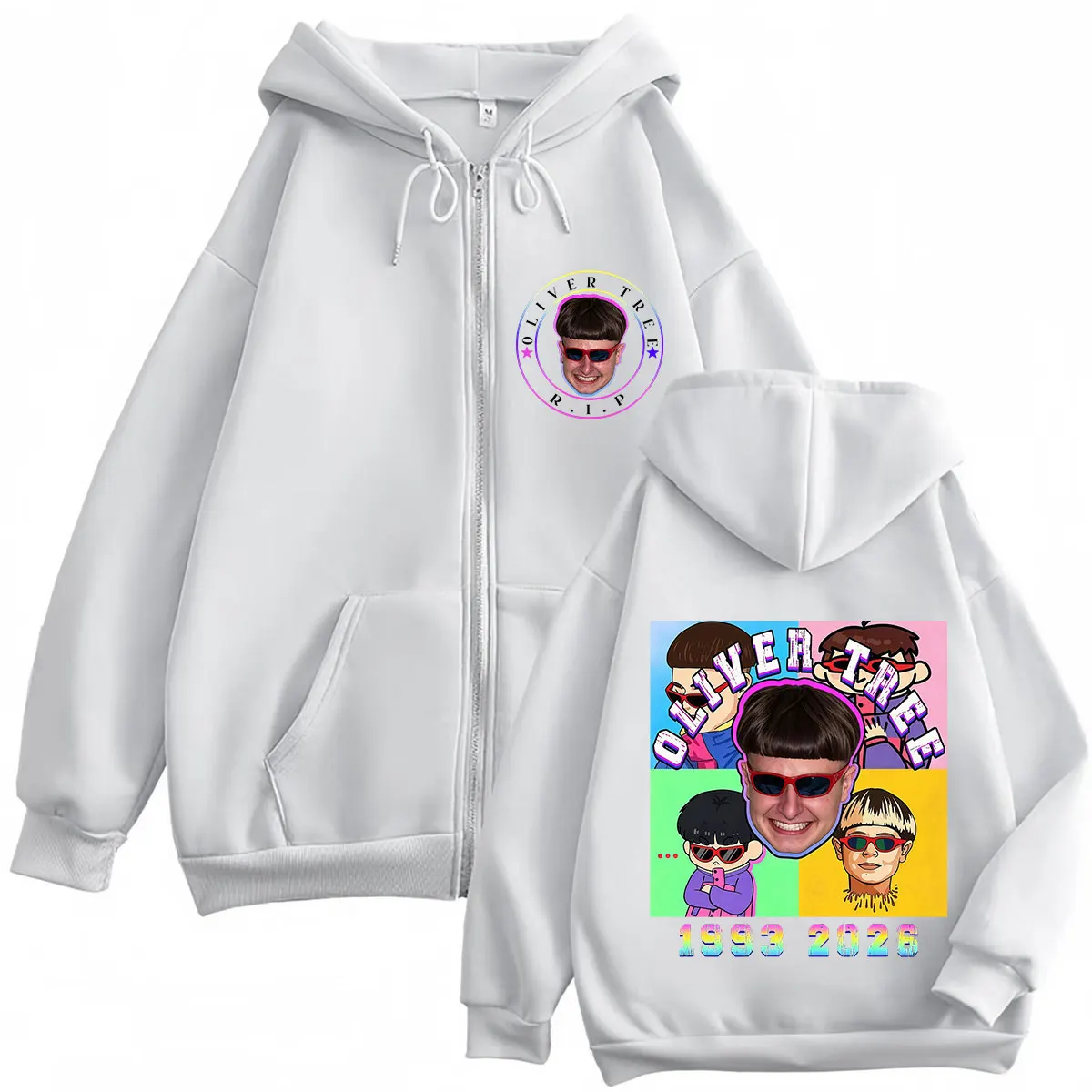 هودي بسحاب بطبعة أوليفر تري مو - مراجعة Mens Fashion Zip Up Hoodies وسعره