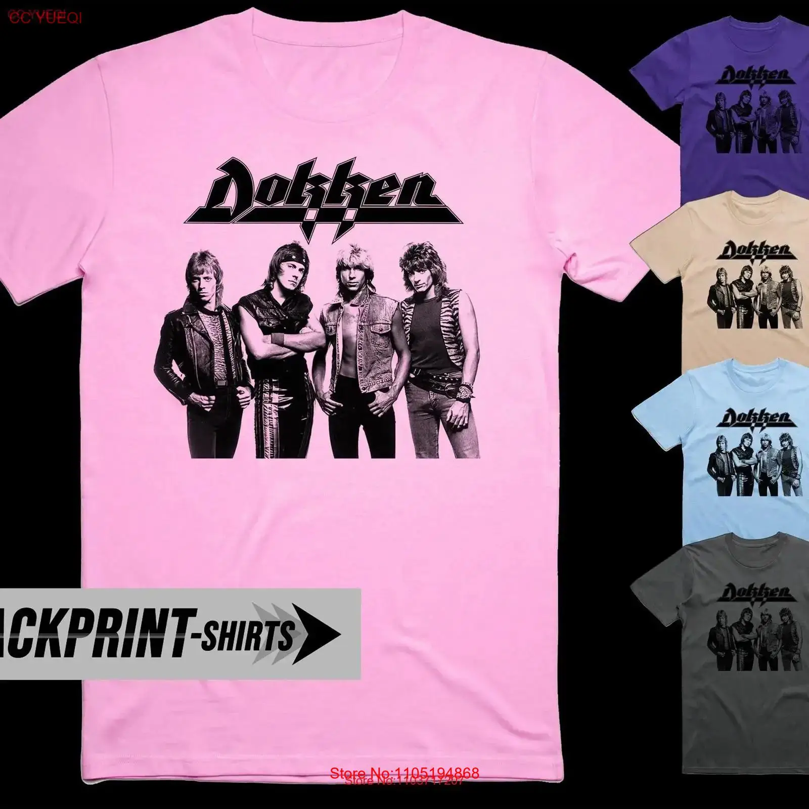 Dokken تي شيرت قطن للرجال جميع - مراجعة Poster Men Fashion وسعره